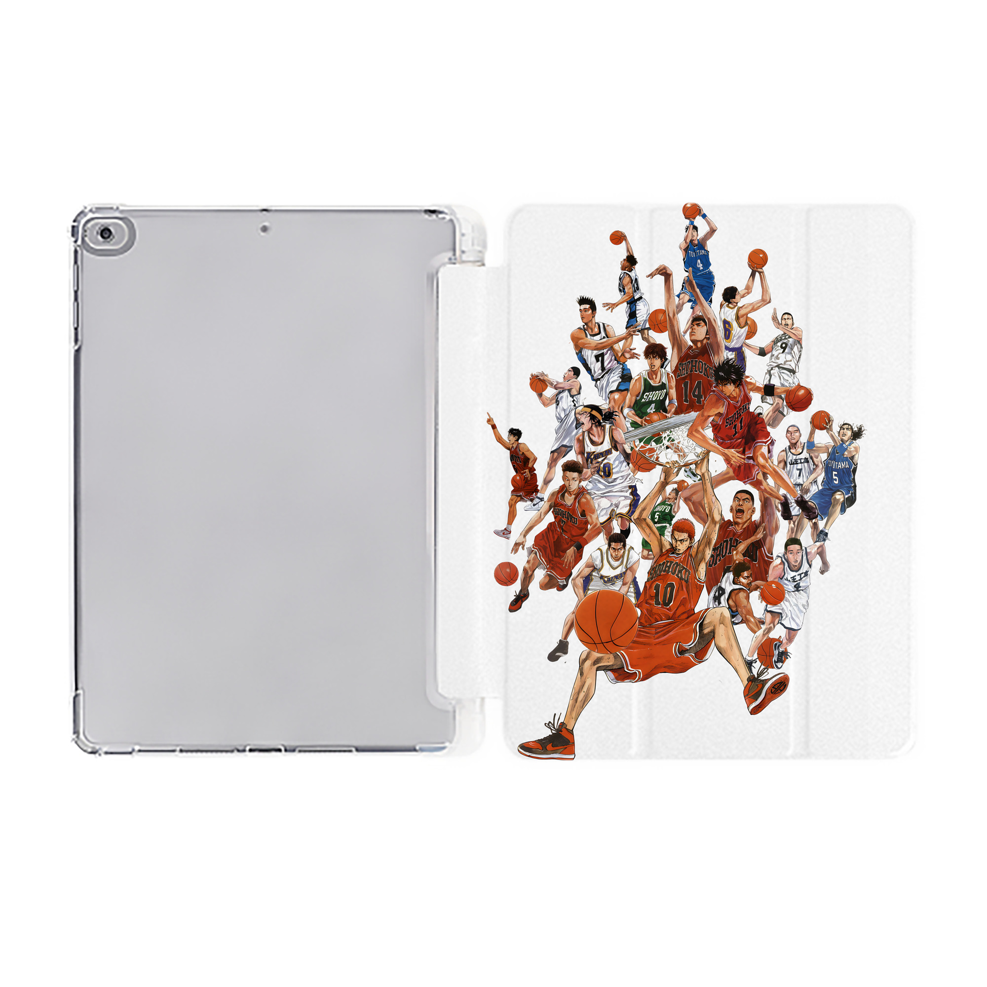 （画像用） SLAM DUNK／スラムダンク IPad ケース ペン収納付き 三つ折りスタンド PUレザー×シリコン 対応機種9.5/10.5/10.9インチ